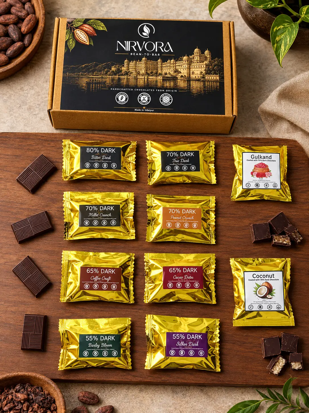 Nirvora Artisan Chocolate Gift Set